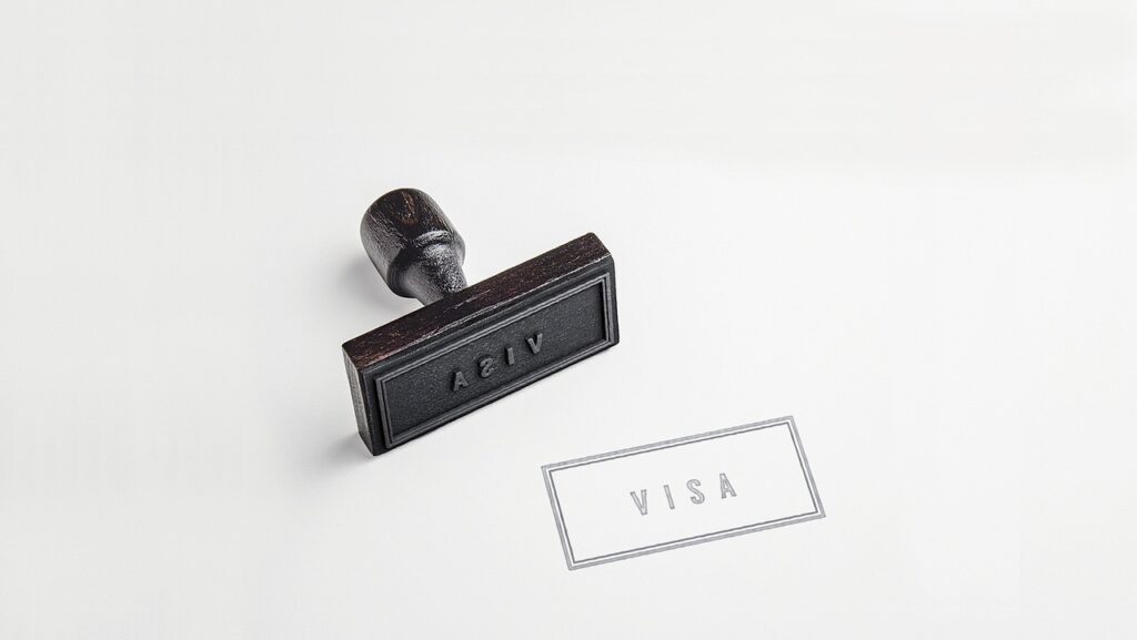 Picture of a visa stamp